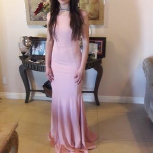 Nude pink prom dress